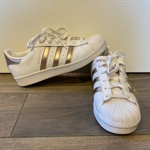 Rose Gold Adidas Superstars
